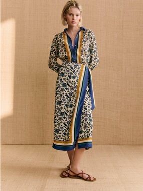 Sezane x Momoni Manola Skirt - Arabesque Blue